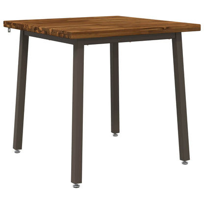 60 x 55 x 75 cm Solid Acacia Wood Natural and Coffee