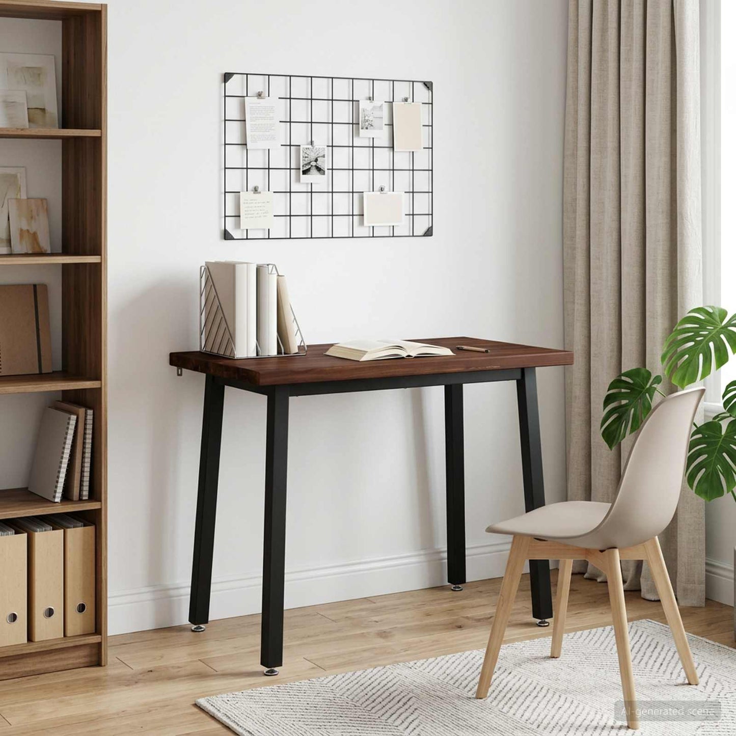 110 x 55 x 75 cm Solid Acacia Wood Dark Brown and Black