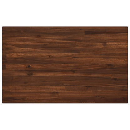 90 x 55 x 75 cm Solid Acacia Wood Dark Brown and Black