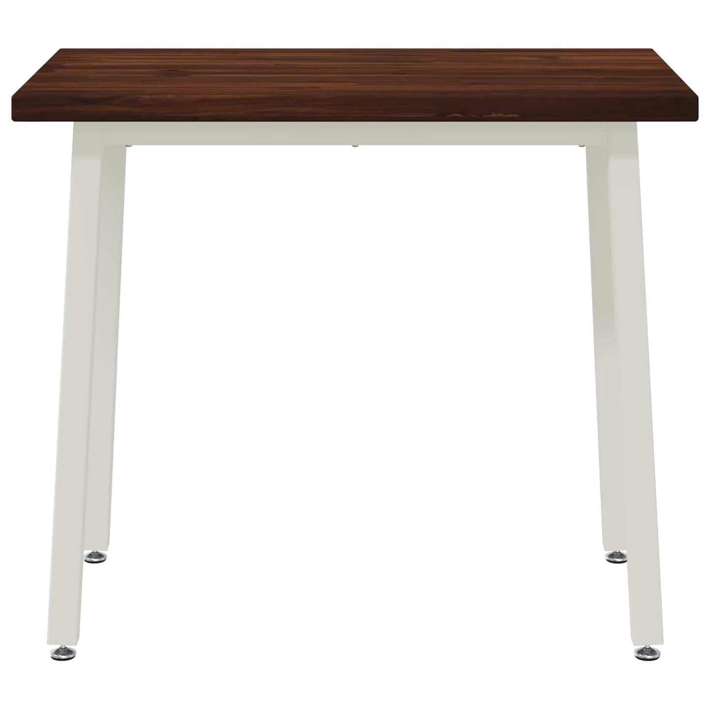 90 x 55 x 75 cm Solid Acacia Wood Dark Brown and White