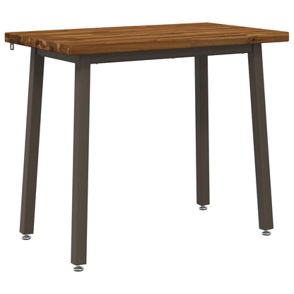 90 x 55 x 75 cm Solid Acacia Wood Natural and Coffee