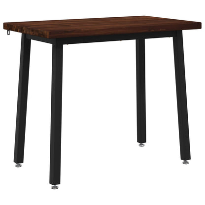 110 x 55 x 75 cm Solid Acacia Wood Dark Brown and Black