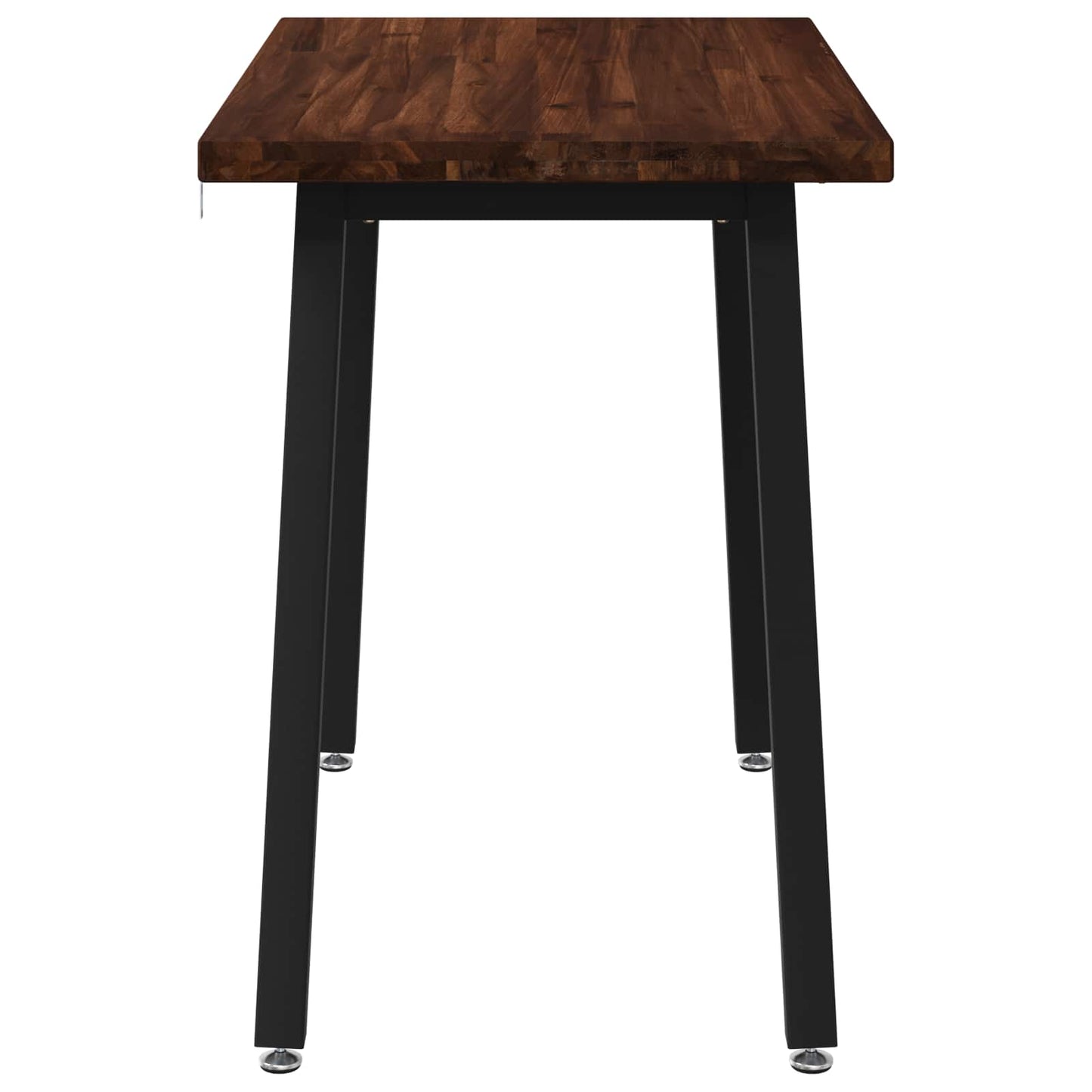 110 x 55 x 75 cm Solid Acacia Wood Dark Brown and Black