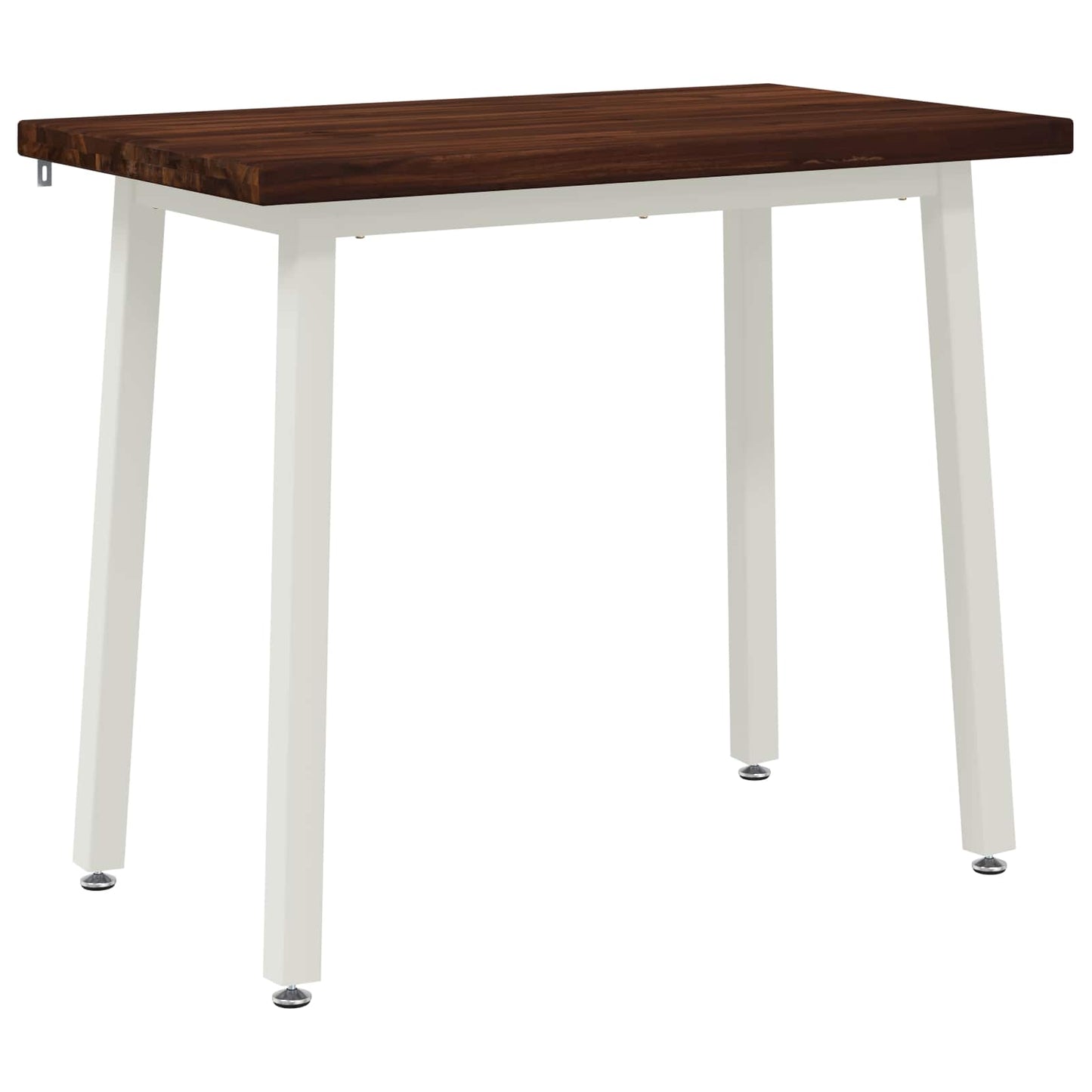 110 x 55 x 75 cm Solid Acacia Wood Dark Brown and White