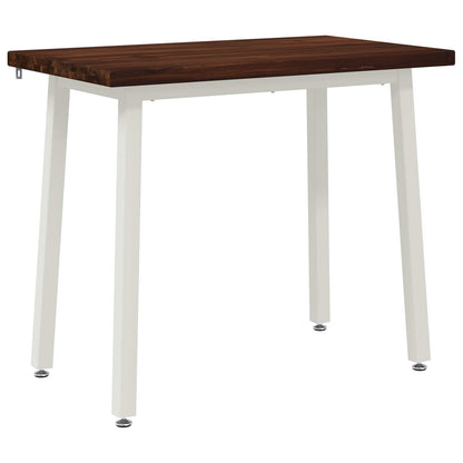 110 x 55 x 75 cm Solid Acacia Wood Dark Brown and White