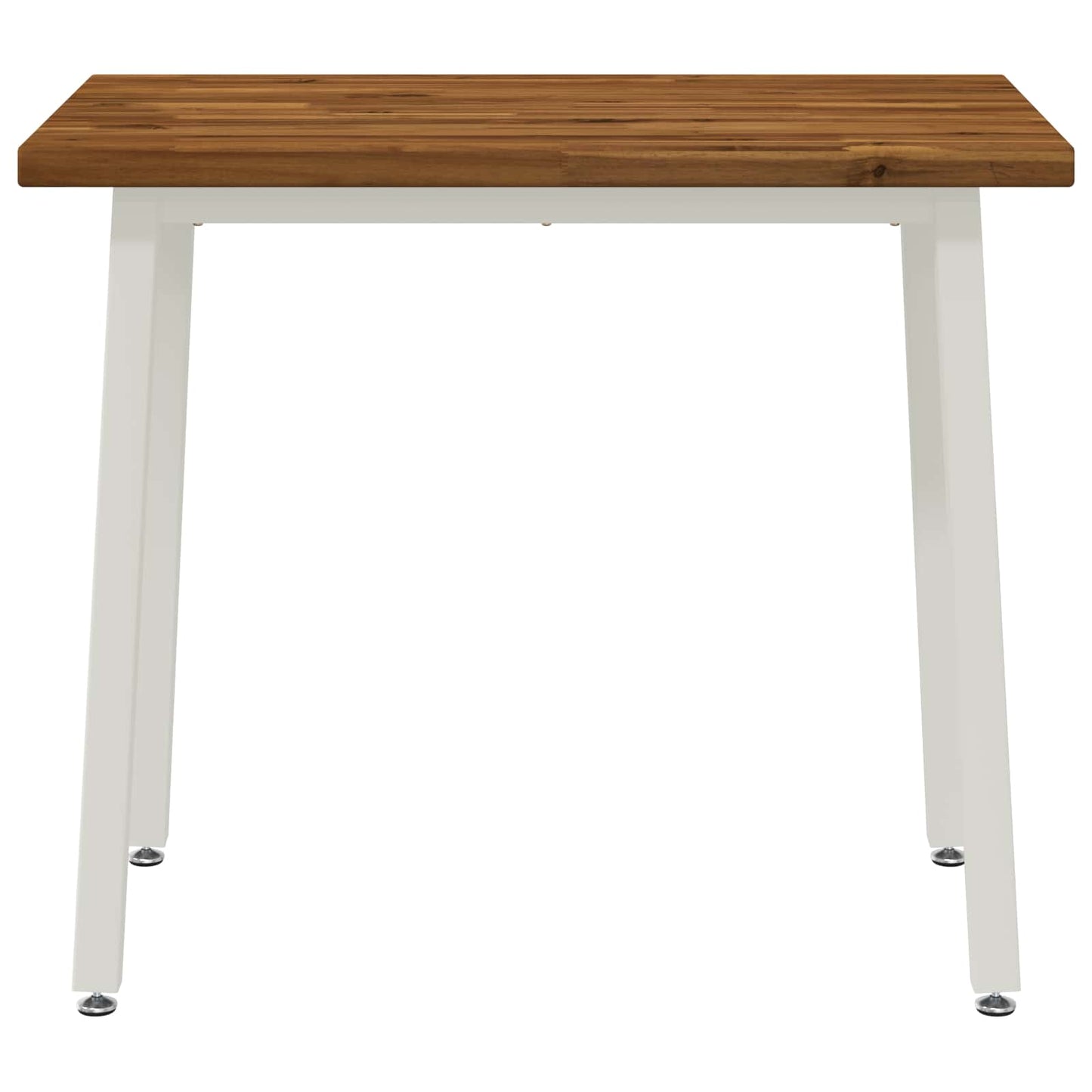 110 x 55 x 75 cm Solid Acacia Wood Natural and White