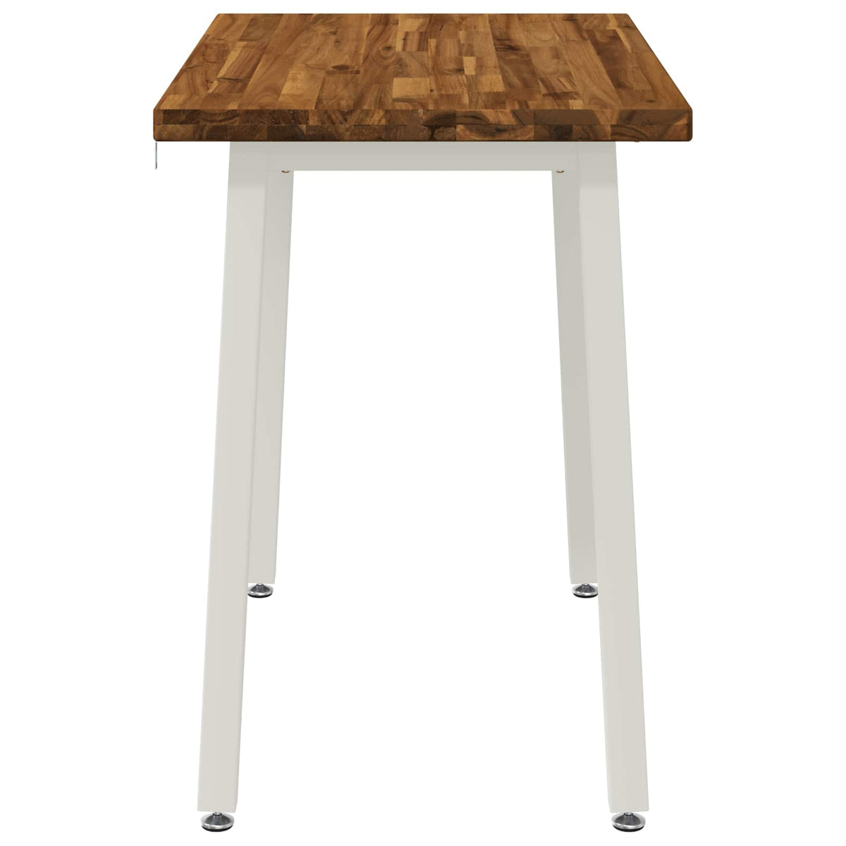 110 x 55 x 75 cm Solid Acacia Wood Natural and White