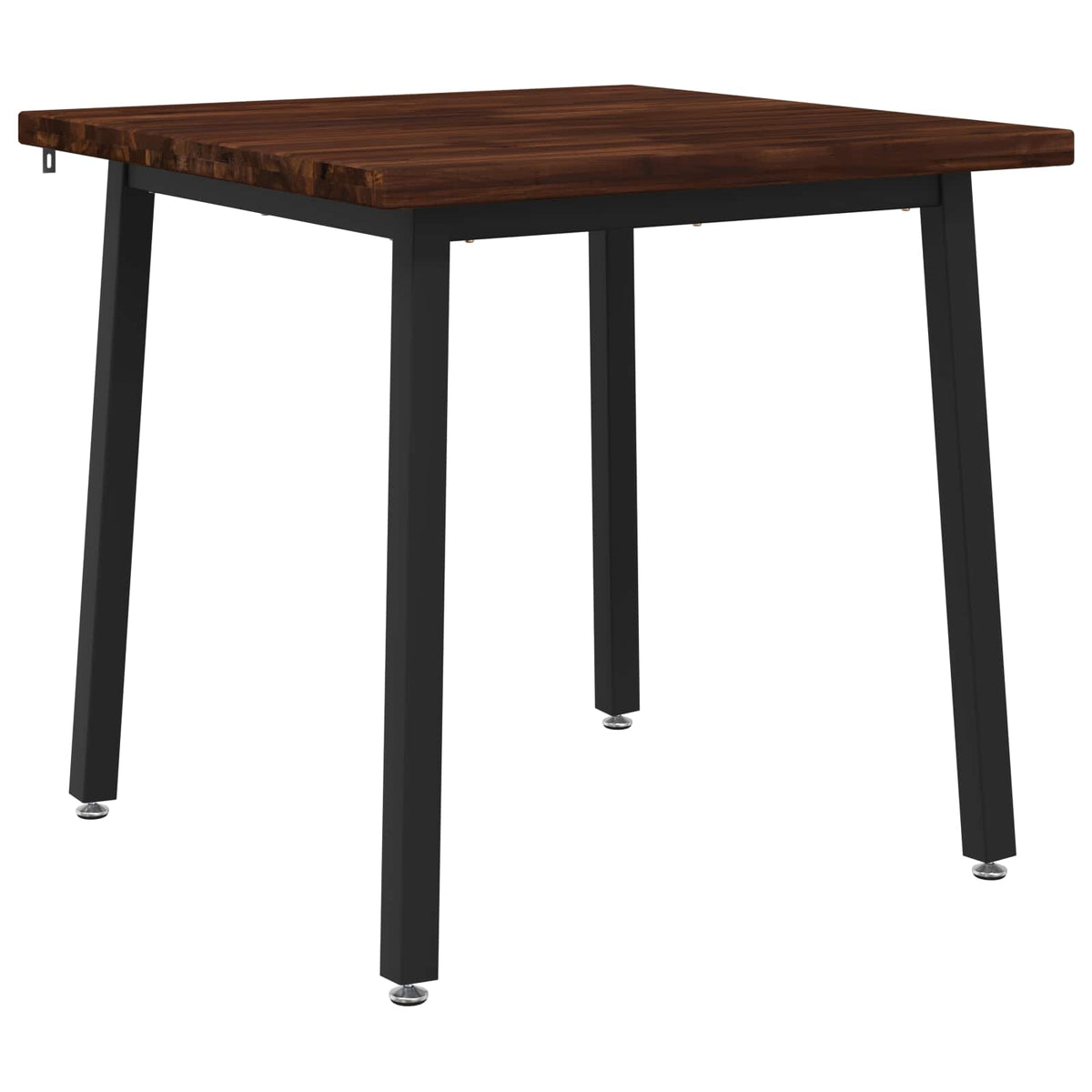 70 x 70 x 75 cm Solid Acacia Wood Dark Brown and Black Square