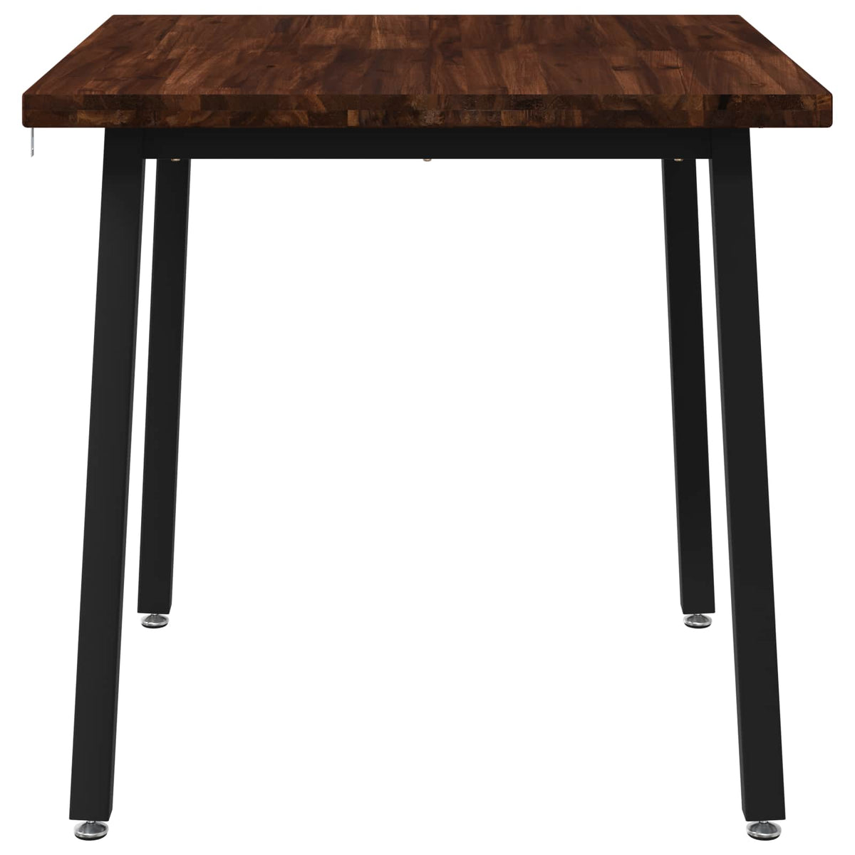70 x 70 x 75 cm Solid Acacia Wood Dark Brown and Black Square