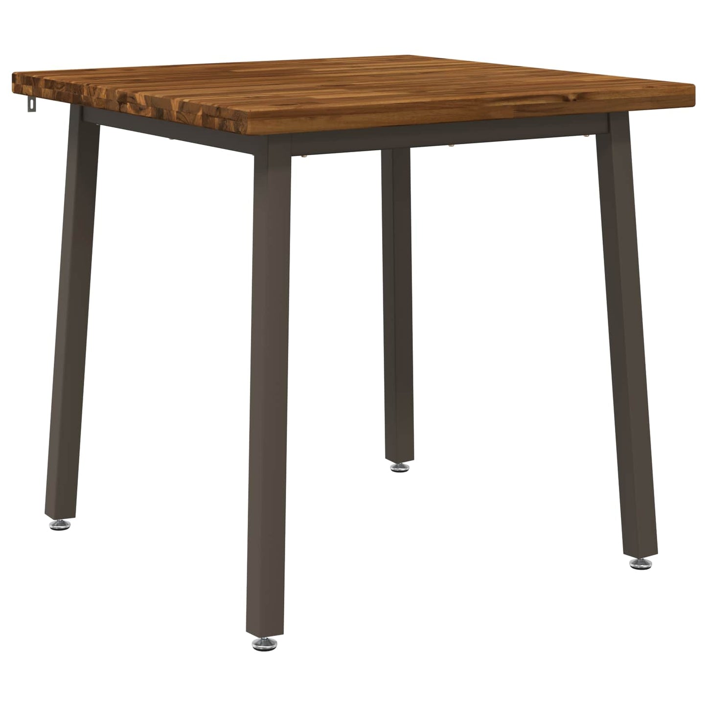 70 x 70 x 75 cm Solid Acacia Wood Natural and Coffee Square