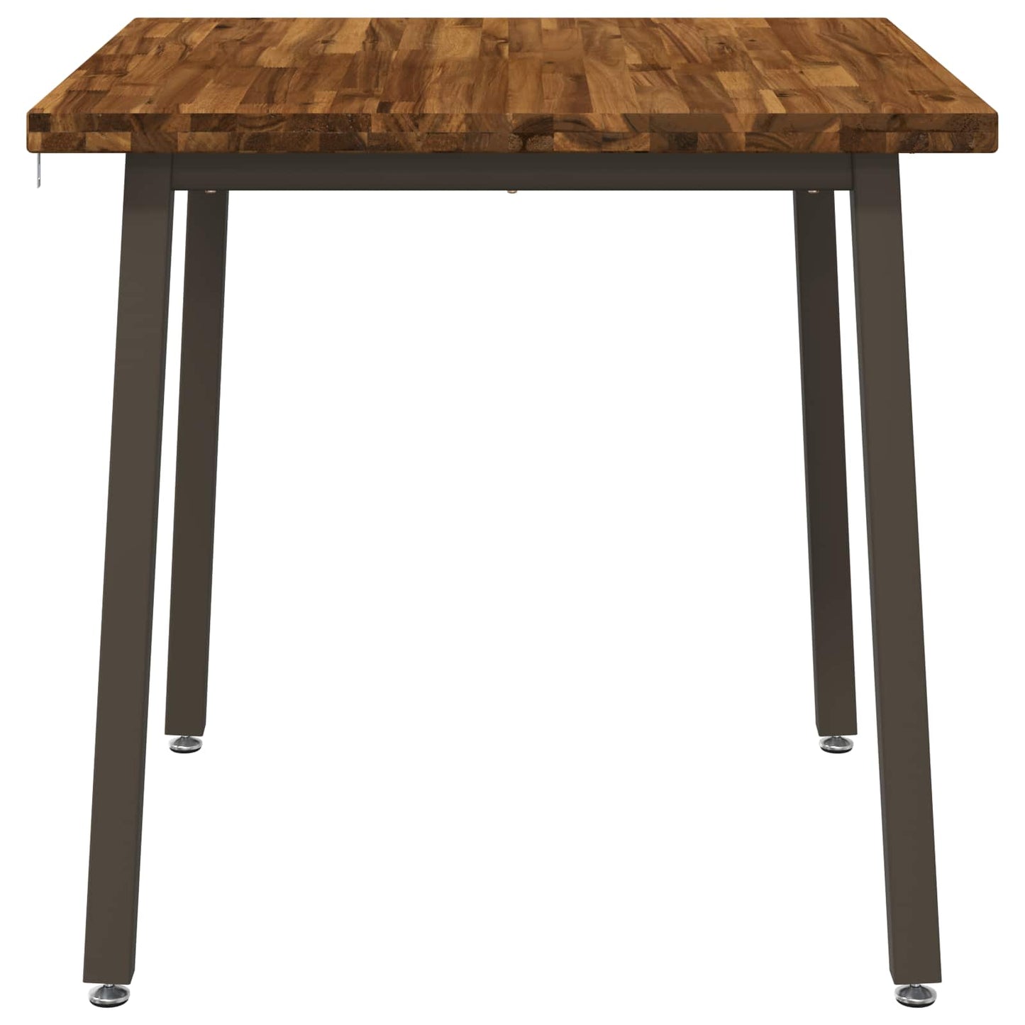 70 x 70 x 75 cm Solid Acacia Wood Natural and Coffee Square