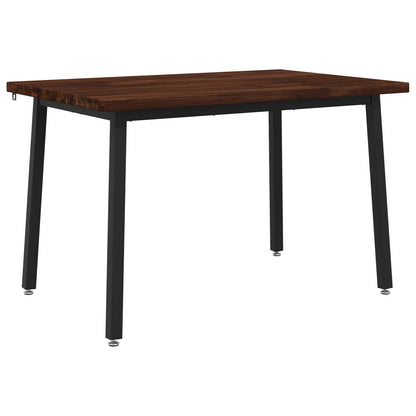 120 x 70 x 75 cm Solid Acacia Wood Dark Brown and Black