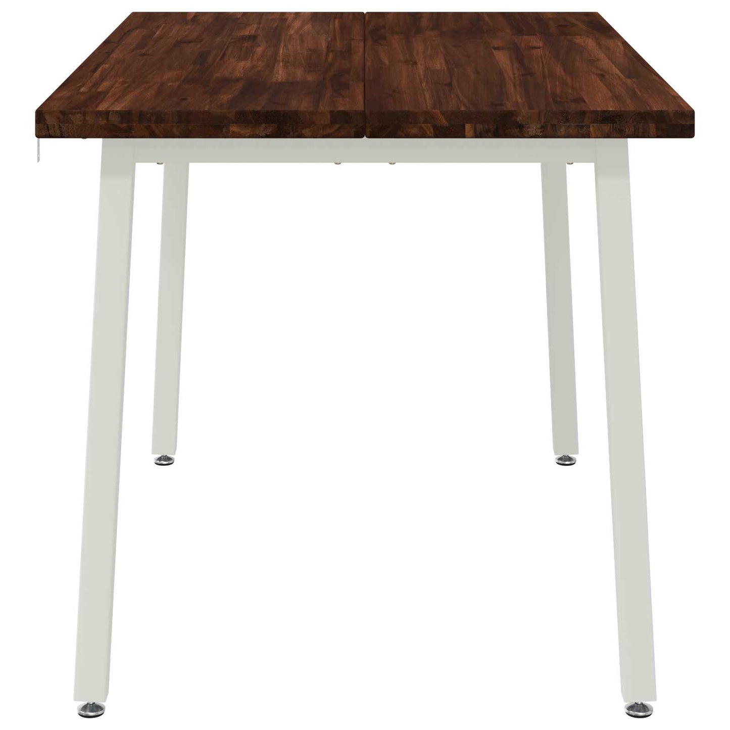 120 x 70 x 75 cm Solid Acacia Wood Dark Brown and White