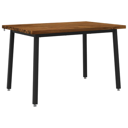 120 x 70 x 75 cm Solid Acacia Wood Natural and Black