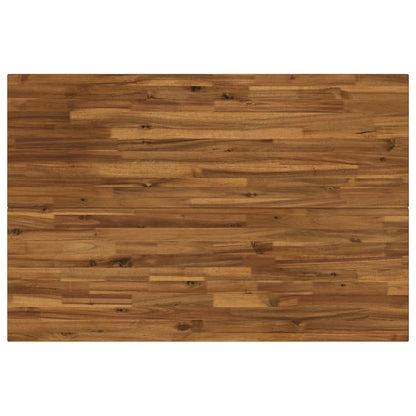 120 x 70 x 75 cm Solid Acacia Wood Natural and Black