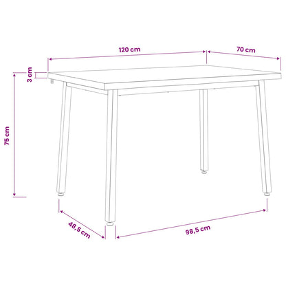 120 x 70 x 75 cm Solid Acacia Wood Natural and Coffee