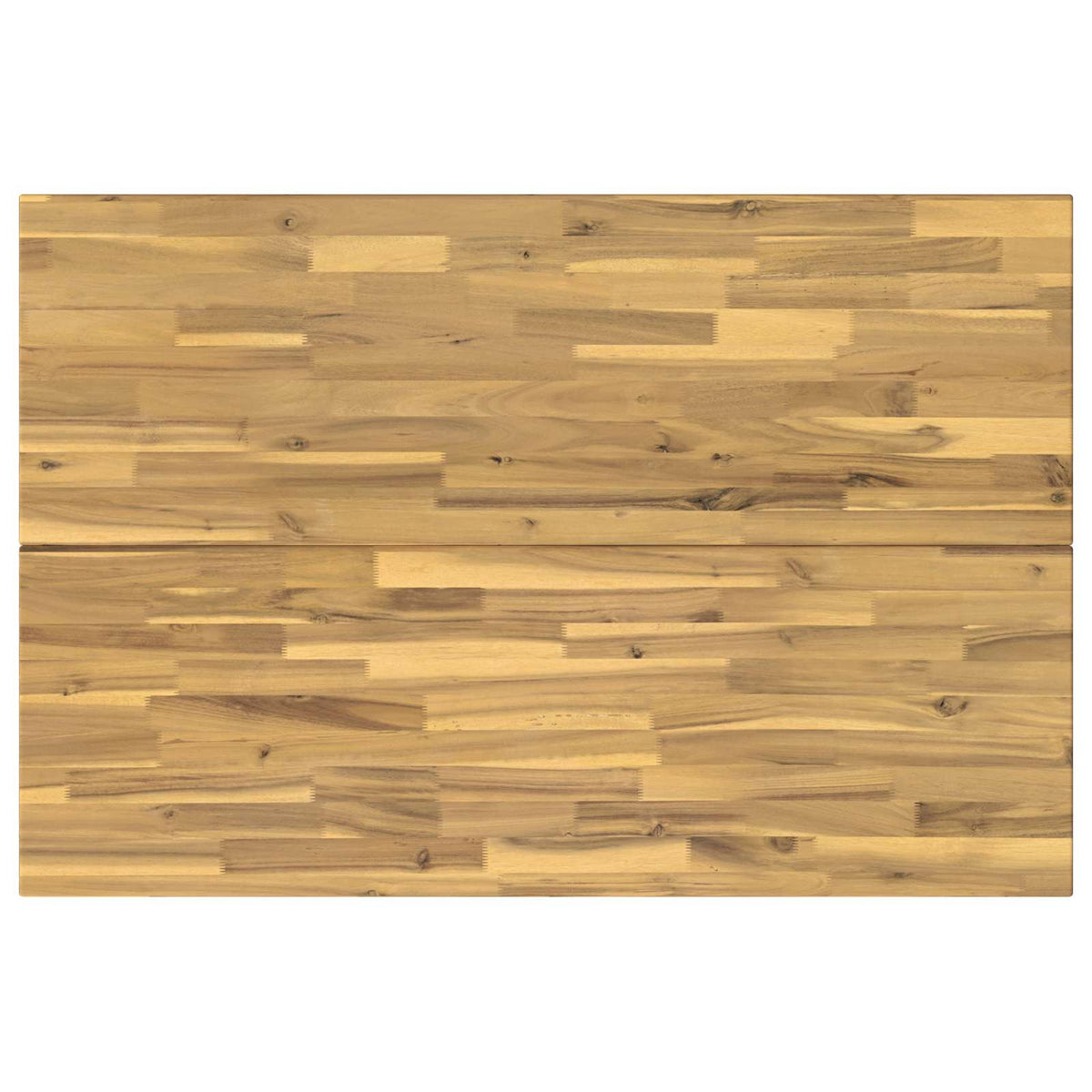 120 x 70 x 75 cm Solid Acacia Wood White and Black Rectangular