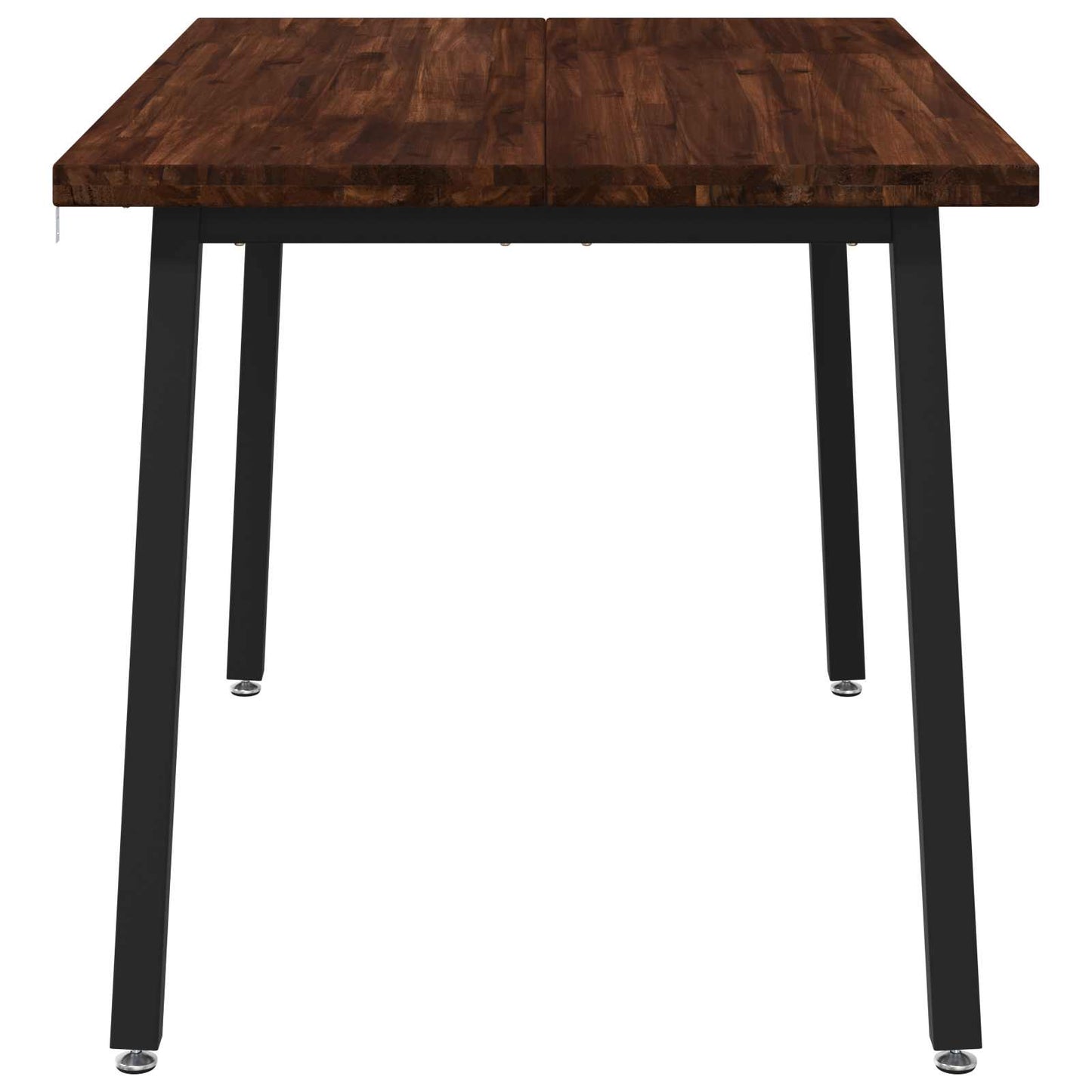 120 x 80 x 75 cm Solid Acacia Wood Dark Brown and Black