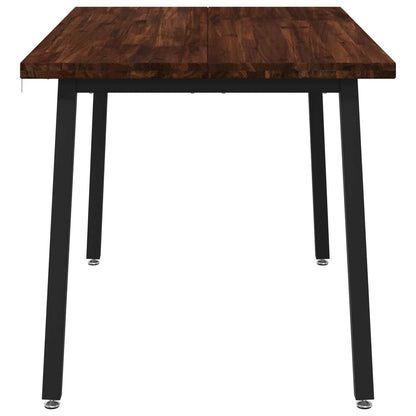 120 x 80 x 75 cm Solid Acacia Wood Dark Brown and Black