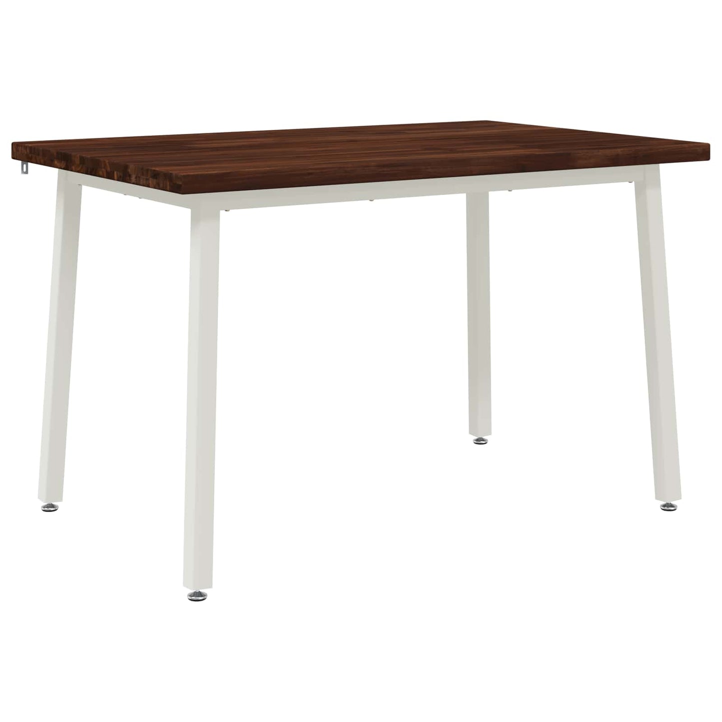 120 x 80 x 75 cm Solid Acacia Wood Dark Brown and White