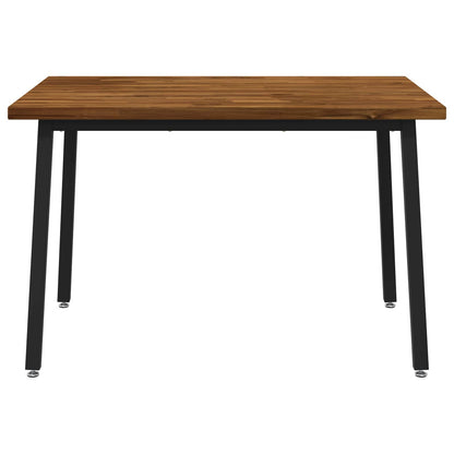 120 x 80 x 75 cm Solid Acacia Wood Natural and Black