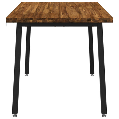 120 x 80 x 75 cm Solid Acacia Wood Natural and Black