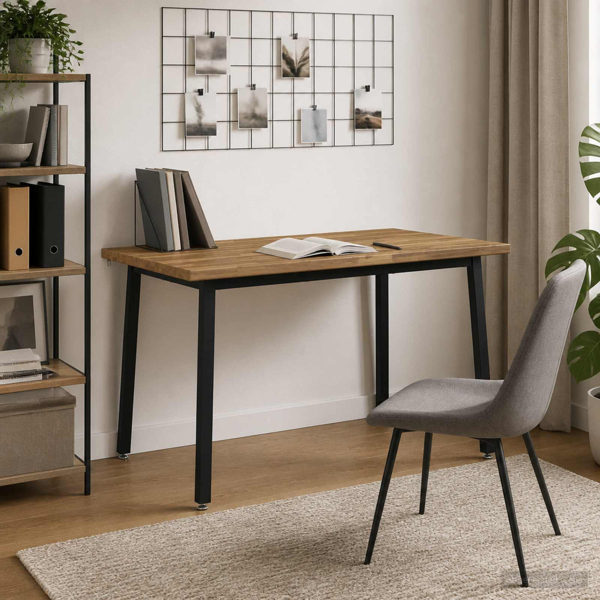 120 x 70 x 75 cm Solid Acacia Wood White and Black Rectangular