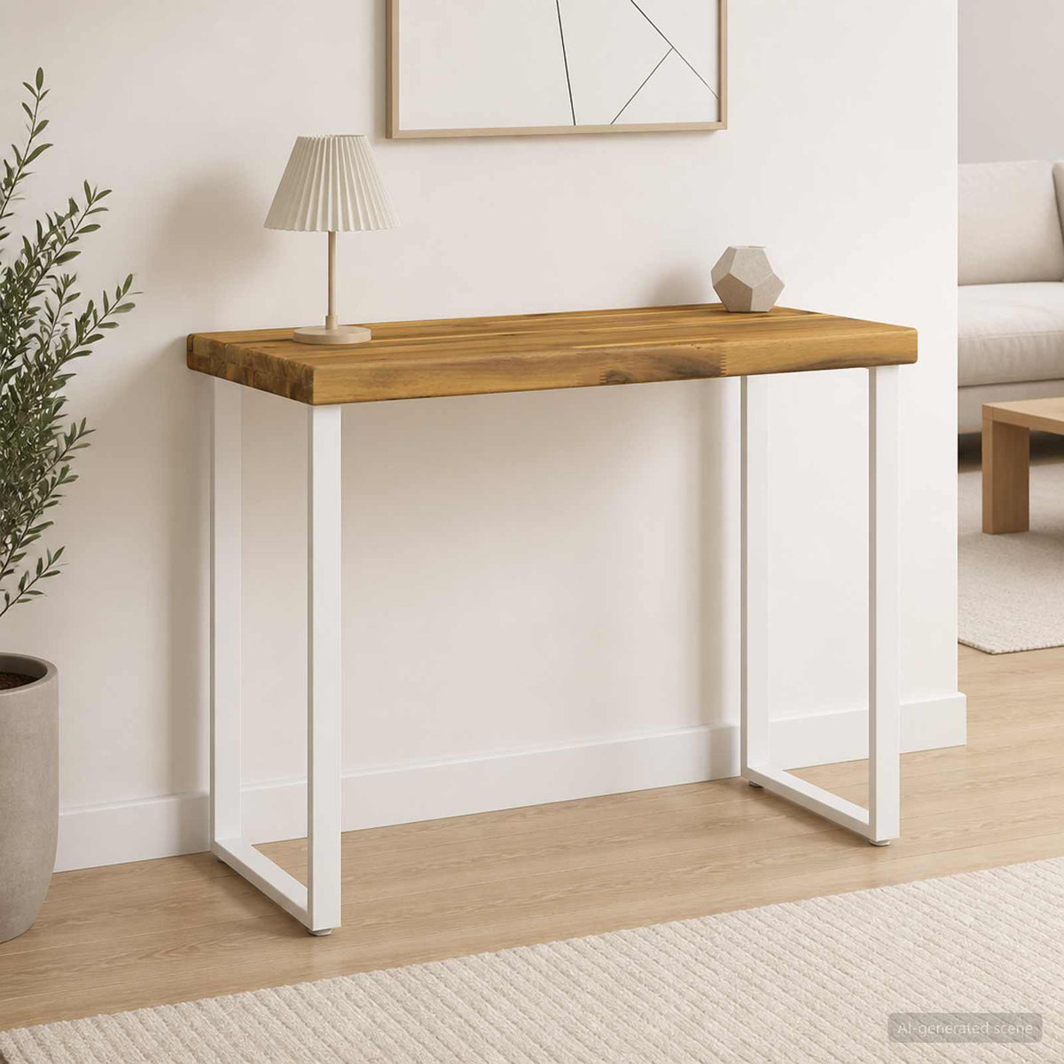 Rectangular Table Top 60 x 20 x 3.5 cm Rectangular White