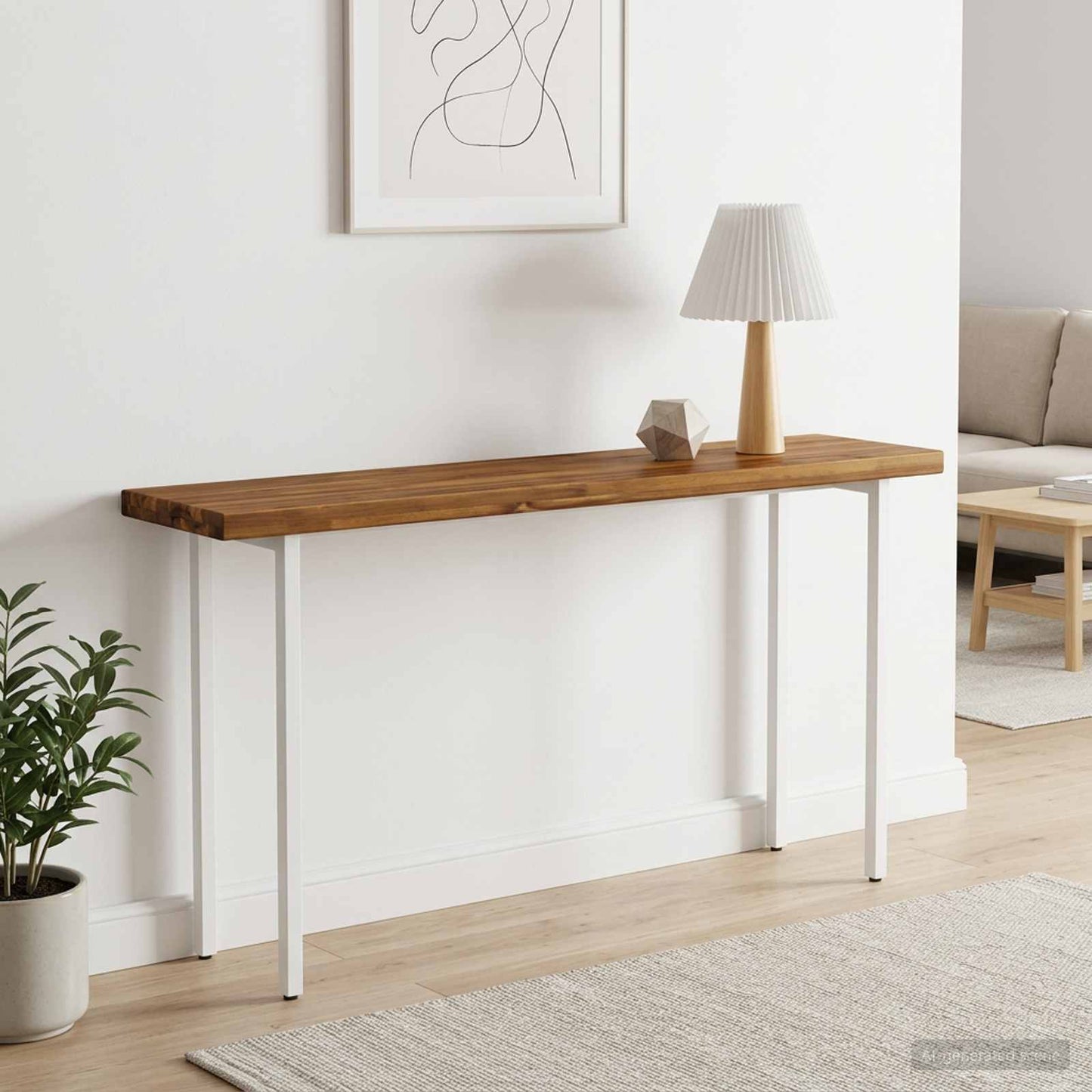 Rectangular Table Top 110 x 30 x 3.5 cm Rectangular Natural