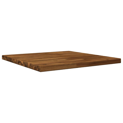 Rectangular Table Top 70 x 70 x 3.2 cm Square Solid Acacia Wood