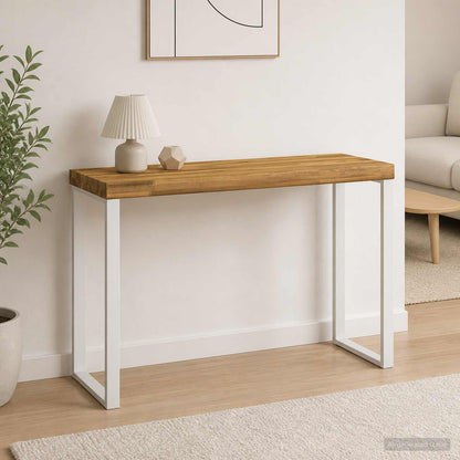 Live Edge Table Top 50 x 20 x 3.5 cm Rectangular White