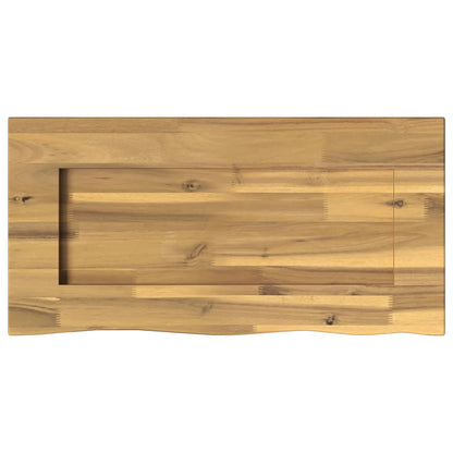 Live Edge Table Top 50 x 20 x 3.5 cm Rectangular White