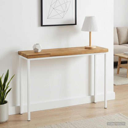 Live Edge Table Top 90 x 30 x 3.5 cm Rectangular White