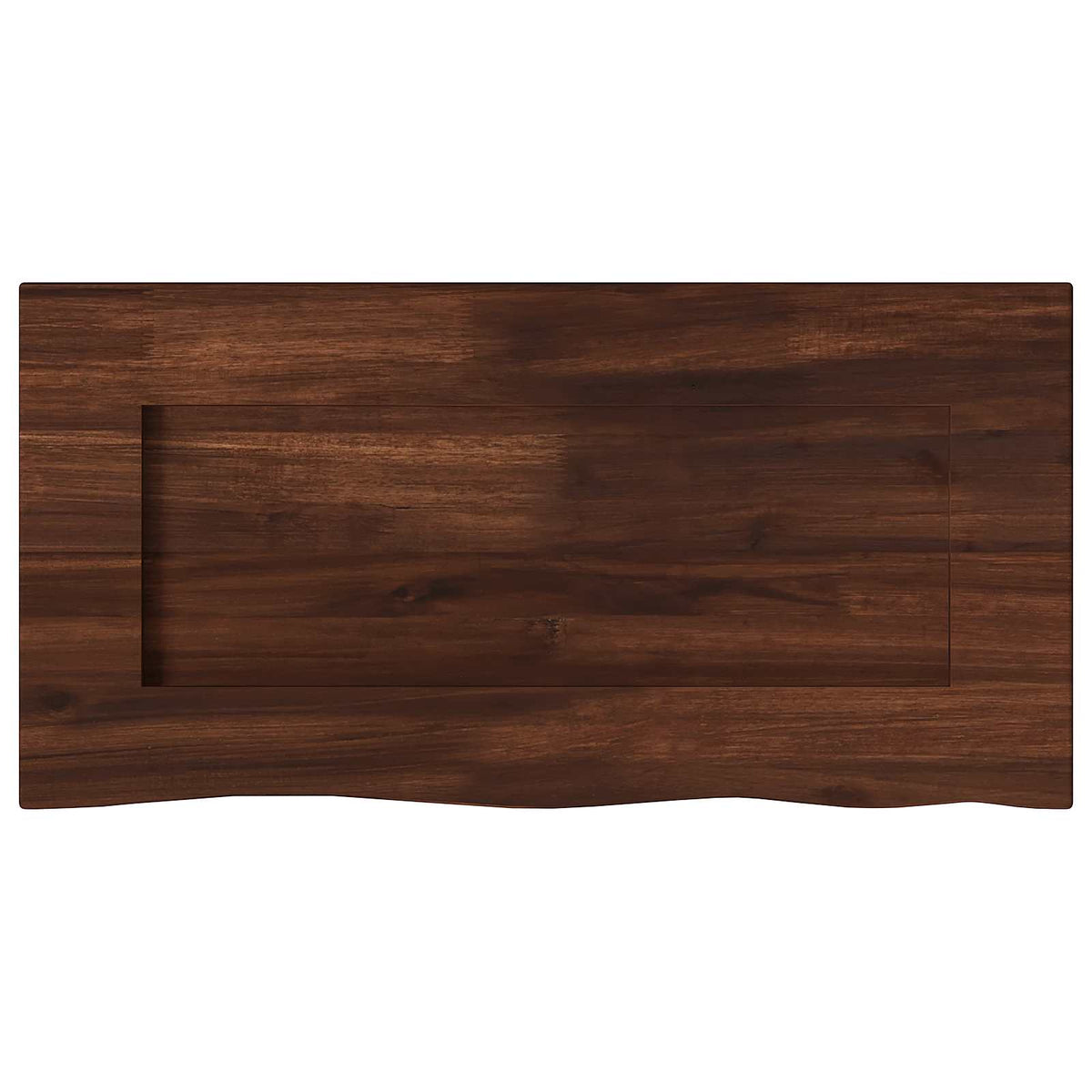 Live Edge Table Top 70 x 20 x 3.5 cm Rectangular Dark Brown