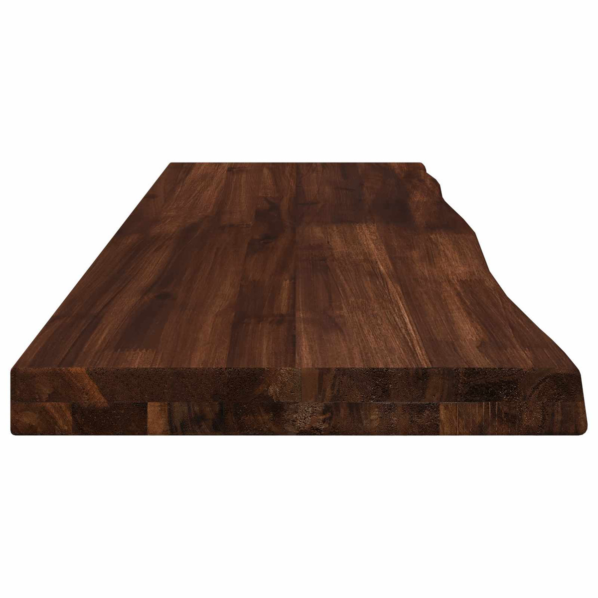 Live Edge Table Top 80 x 20 x 3.5 cm Rectangular Dark Brown