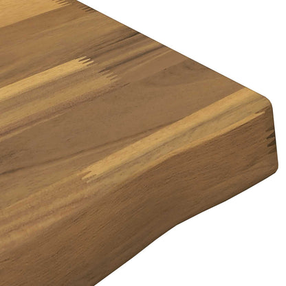 Live Edge Table Top 80 x 20 x 3.5 cm Rectangular White