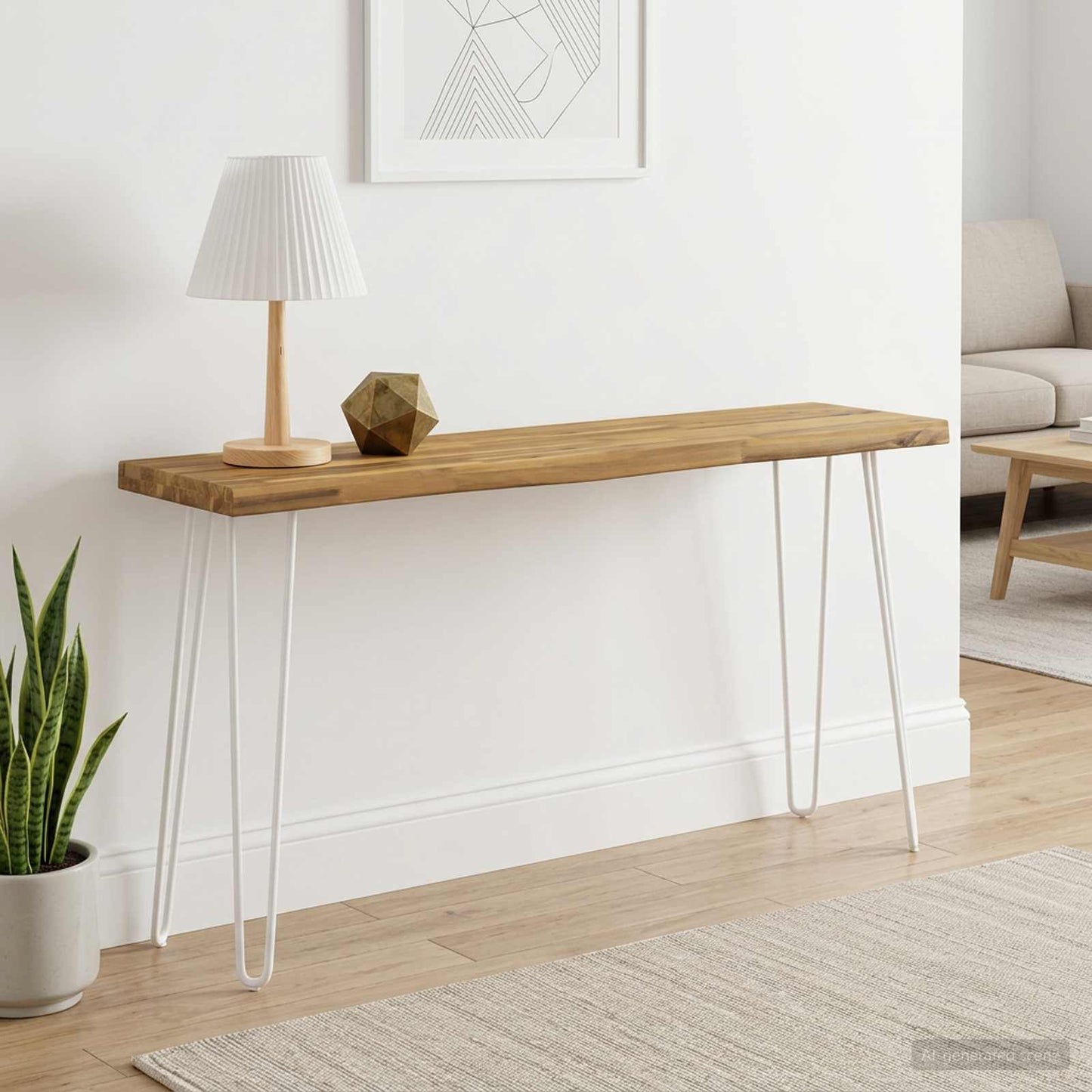 Live Edge Table Top 130 x 20 x 3.5 cm Rectangular White