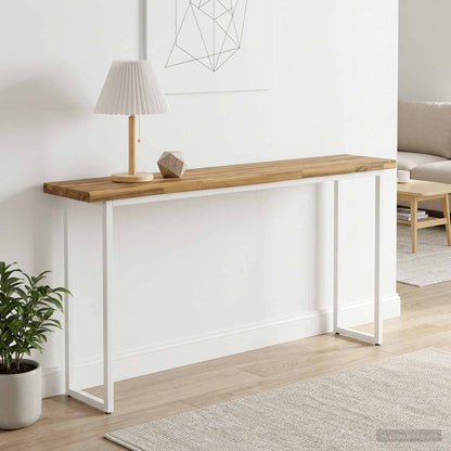 Live Edge Table Top 160 x 30 x 3.5 cm Rectangular White