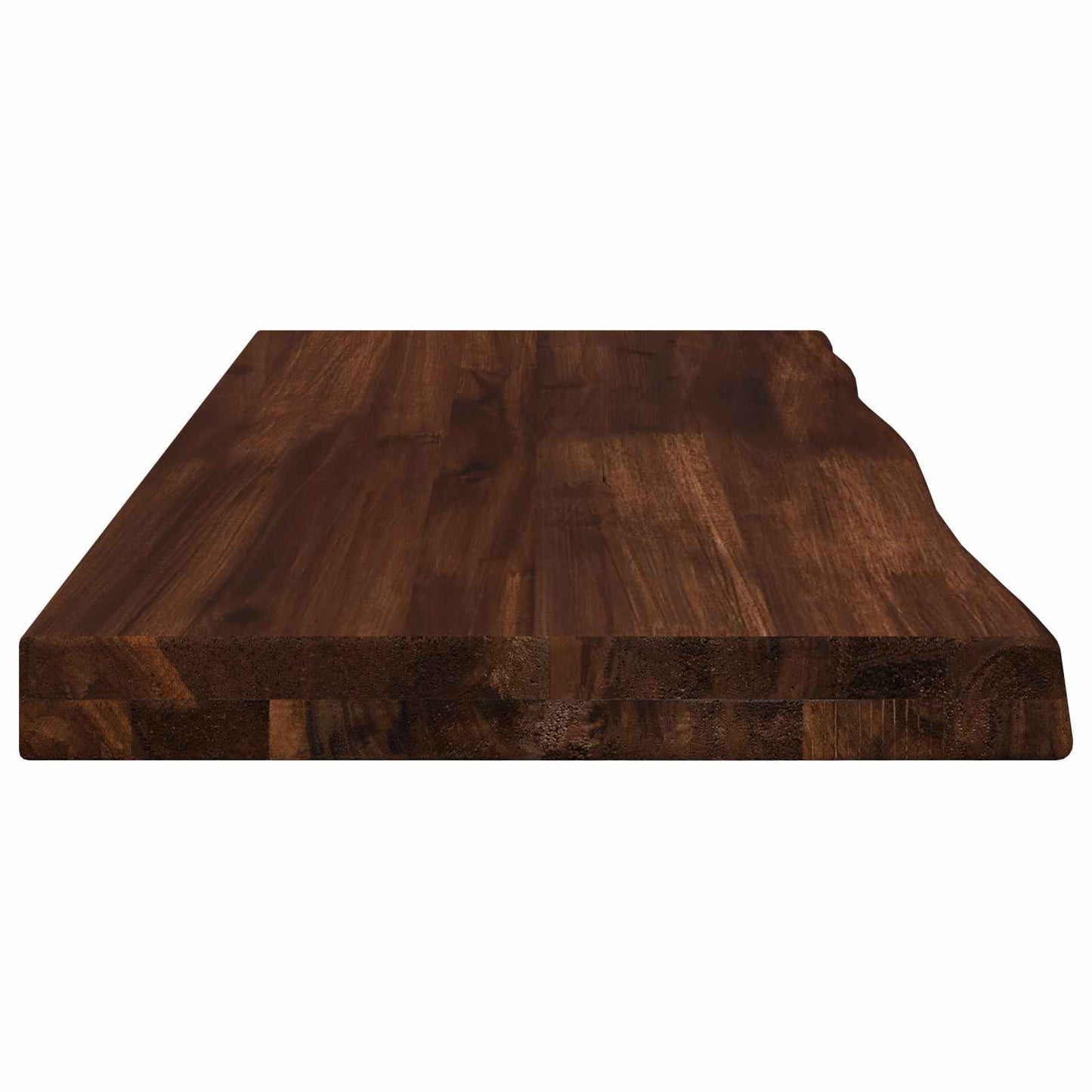 Live Edge Table Top 40 x 30 x 3.5 cm Rectangular Dark Brown