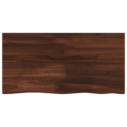 Live Edge Table Top 70 x 30 x 3.5 cm Rectangular Dark Brown