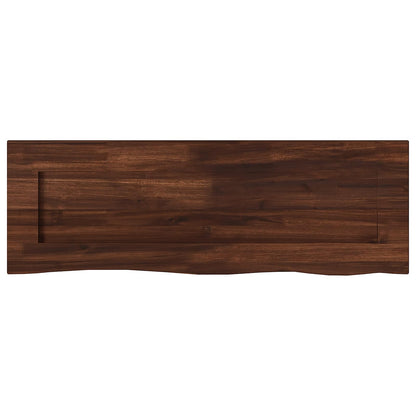 Live Edge Table Top 80 x 30 x 3.5 cm Rectangular Dark Brown