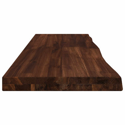 Live Edge Table Top 80 x 30 x 3.5 cm Rectangular Dark Brown