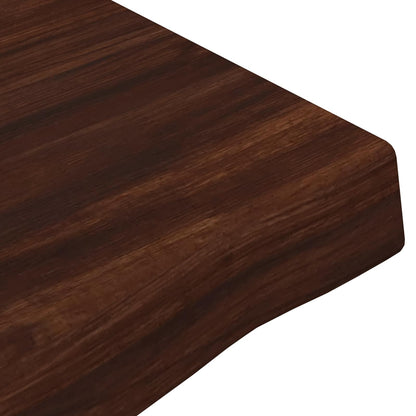 Live Edge Table Top 120 x 30 x 3.5 cm Rectangular Dark Brown