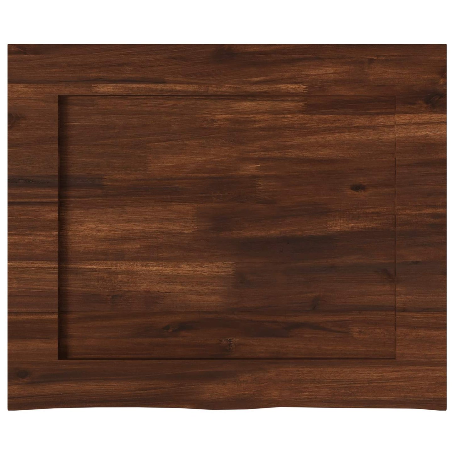 Live Edge Table Top 90 x 40 x 3.5 cm Rectangular Dark Brown