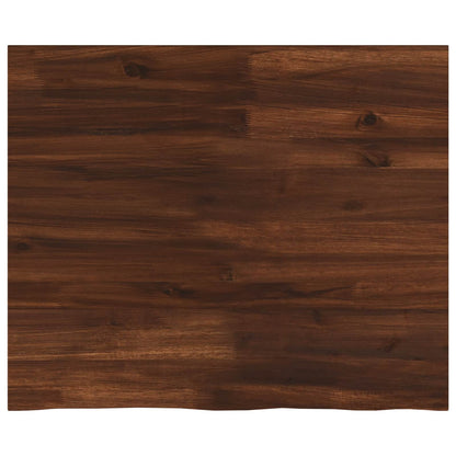 Live Edge Table Top 90 x 40 x 3.5 cm Rectangular Dark Brown