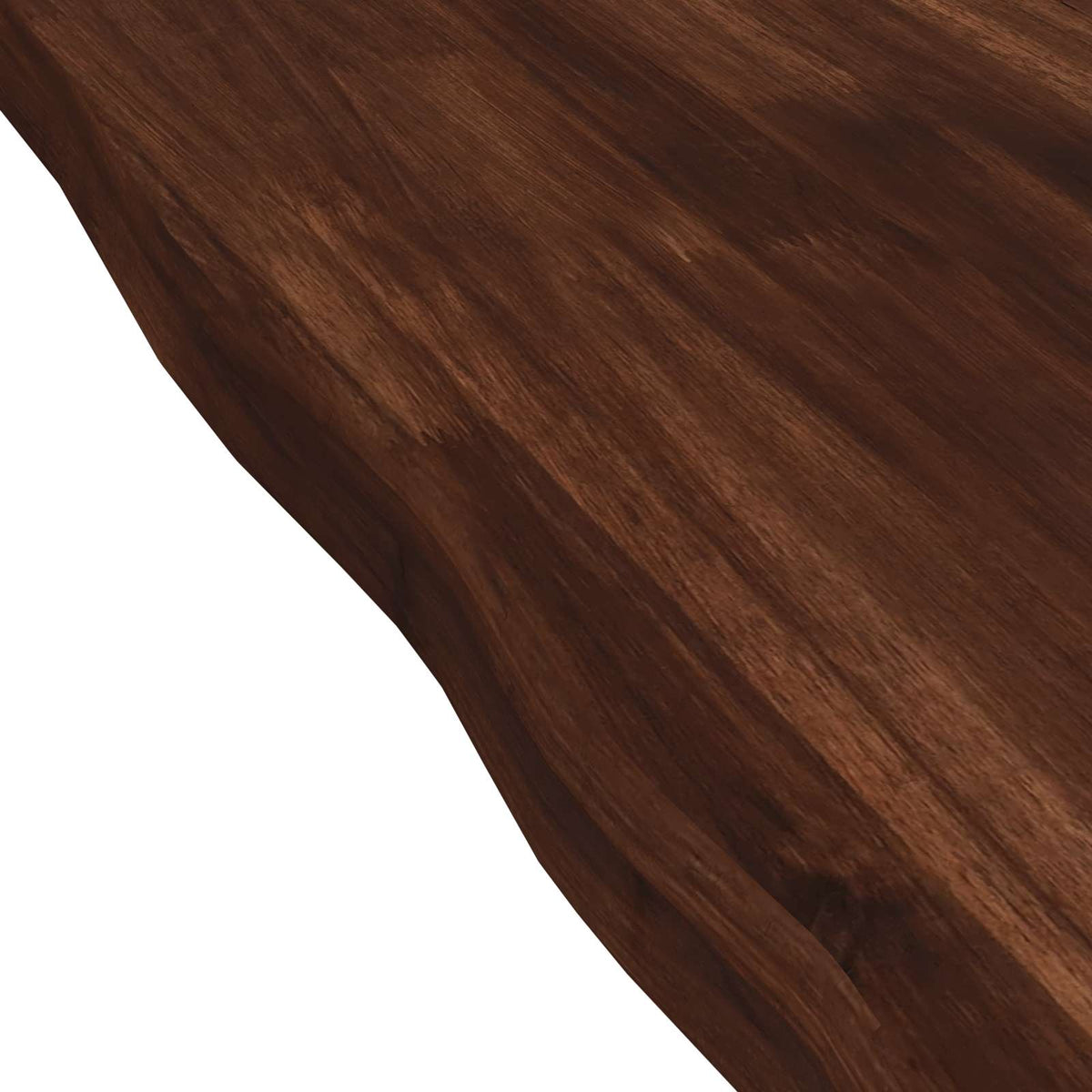 Live Edge Table Top 100 x 40 x 3.5 cm Rectangular Dark Brown