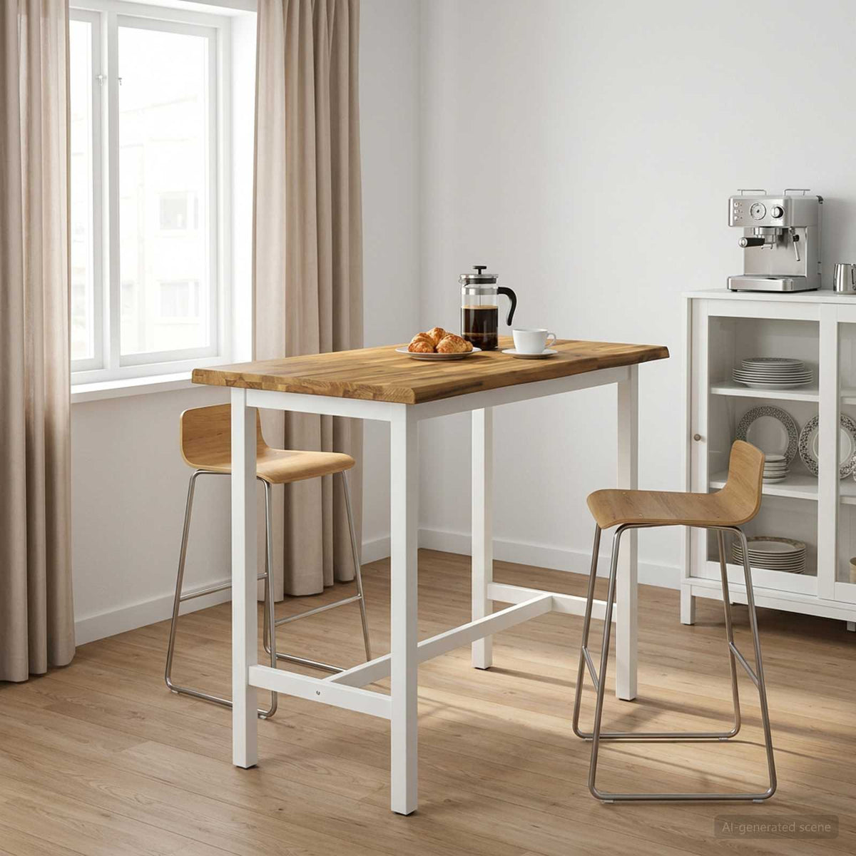 Live Edge Table Top 160 x 40 x 3.5 cm Rectangular White