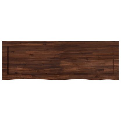 Live Edge Table Top 150 x 40 x 3.5 cm Rectangular Dark Brown