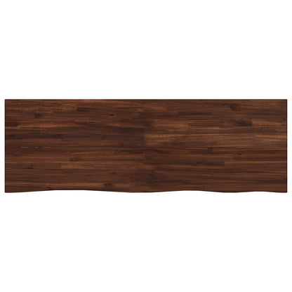Live Edge Table Top 150 x 40 x 3.5 cm Rectangular Dark Brown