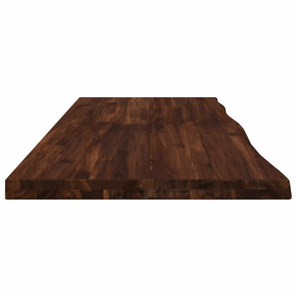 Live Edge Table Top 160 x 40 x 3.5 cm Rectangular Dark Brown